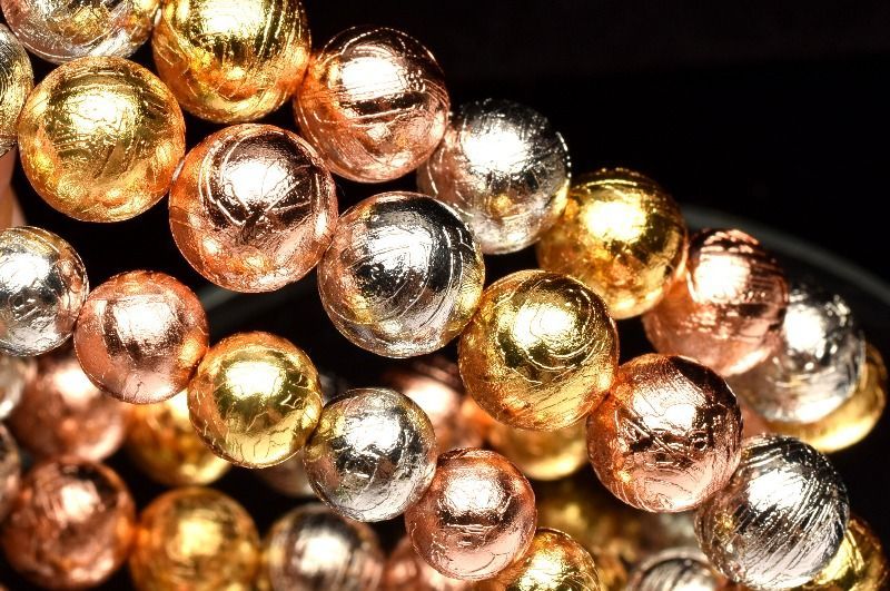 宇宙からの贈り物 アルタイ隕石 メテオライト 10mm ミックス ブレスレット 1個売り パワーストーン 天然石 _BG5992-10 NEXPOTALLINN_EU