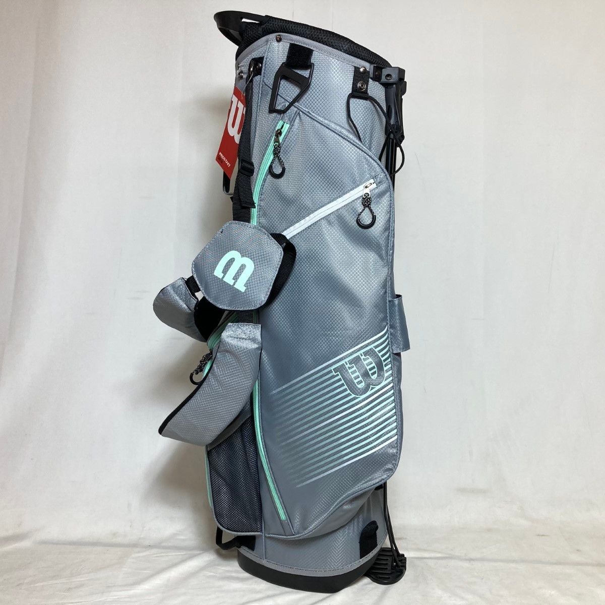 Wilson グレー キャディバッグ スタンド付き Wilson グレー キャディバッグ スタンド付き