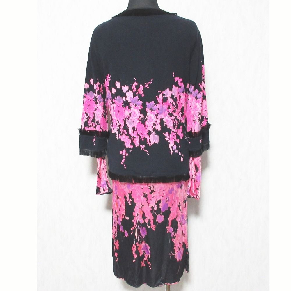 Blumarine ブルマリン ローズプリントレーヨンカーディガン  ピンク 40 ITVCQAZFT5J4 Blumarine - Blumarine ブルマリン ローズプリントレーヨン