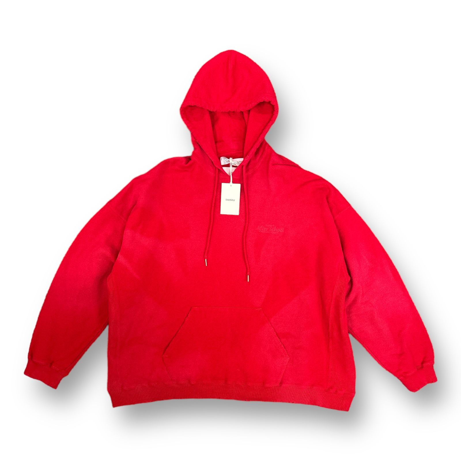 DAIRIKU / 22AW Water-repellent Hoodie パーカー/S/コットン/RED/22AW C-2 定価42900円 新品 DAIRIKU 22AW Water-repellent Hoodie ウォーターリ