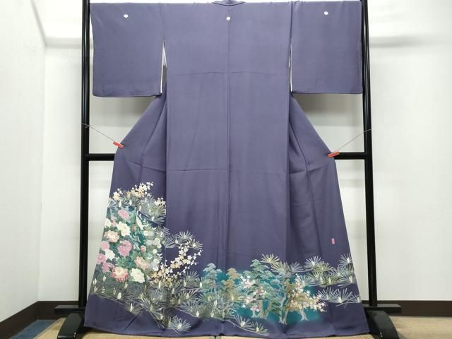 平和屋着物○訪問着 友禅 作家物 枝垂れ桜 正絹 逸品 DAAS3153ps