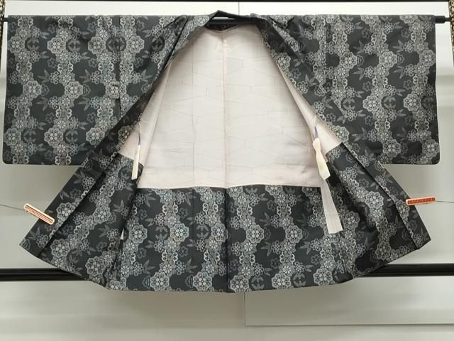 平和屋着物○本場村山大島紬 アンサンブル 花繋ぎ 正絹 逸品