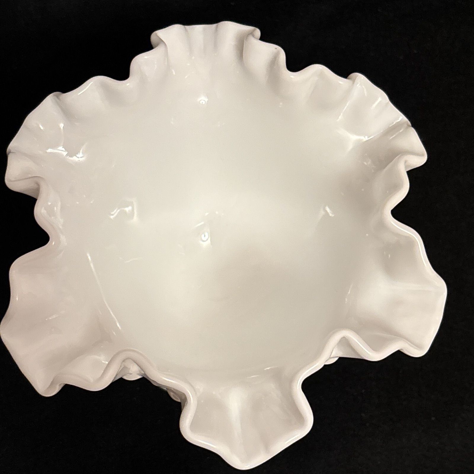 フェントン ミルクガラス ボブネイル ピーチブロウ 13×14cm 極美品 フェントン ミルクガラス ボブネイル ピーチブロウ 13×14cm 極美