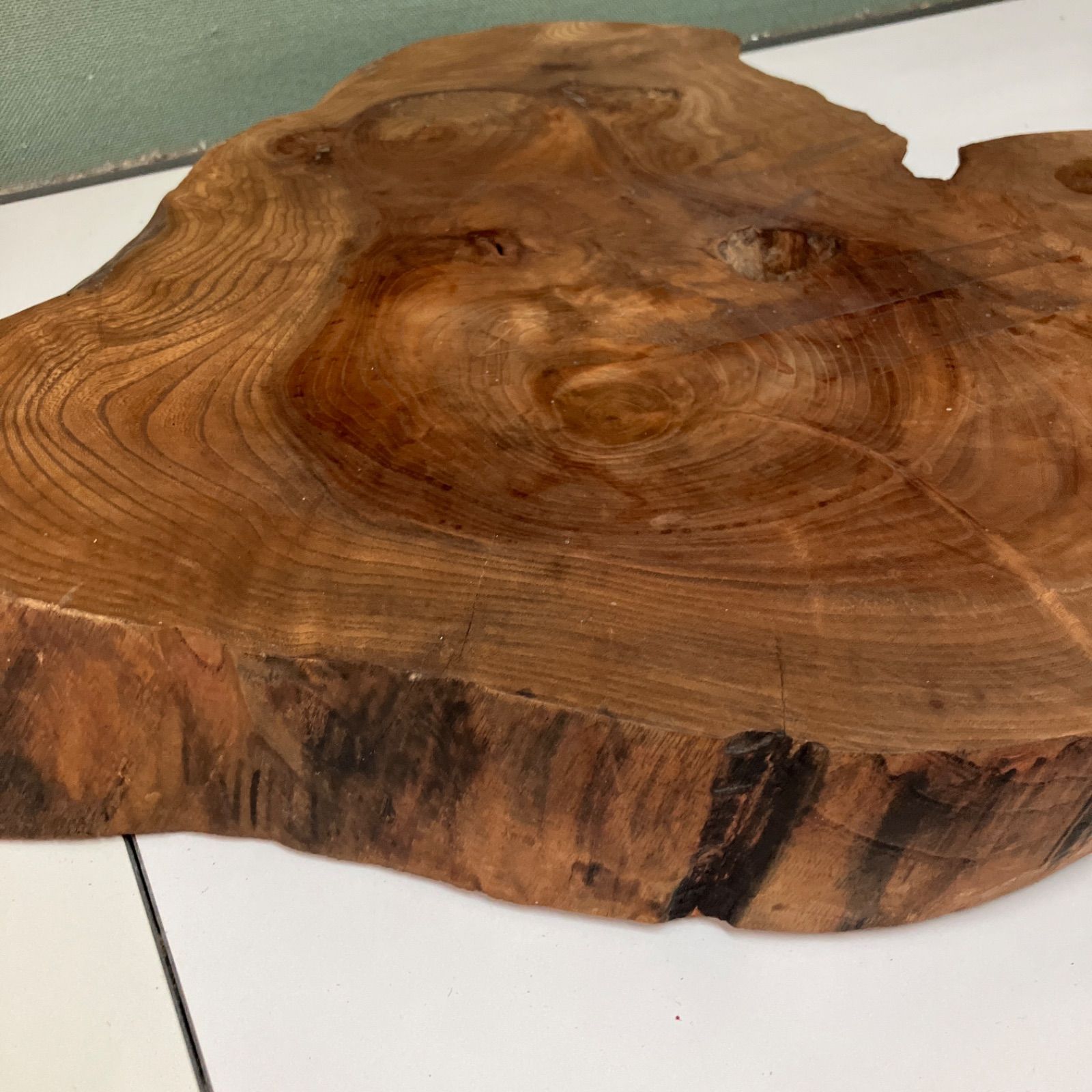 天然時代木 花梨 瘤 玉杢 花台 香台 盆栽台 輪切り 一枚板