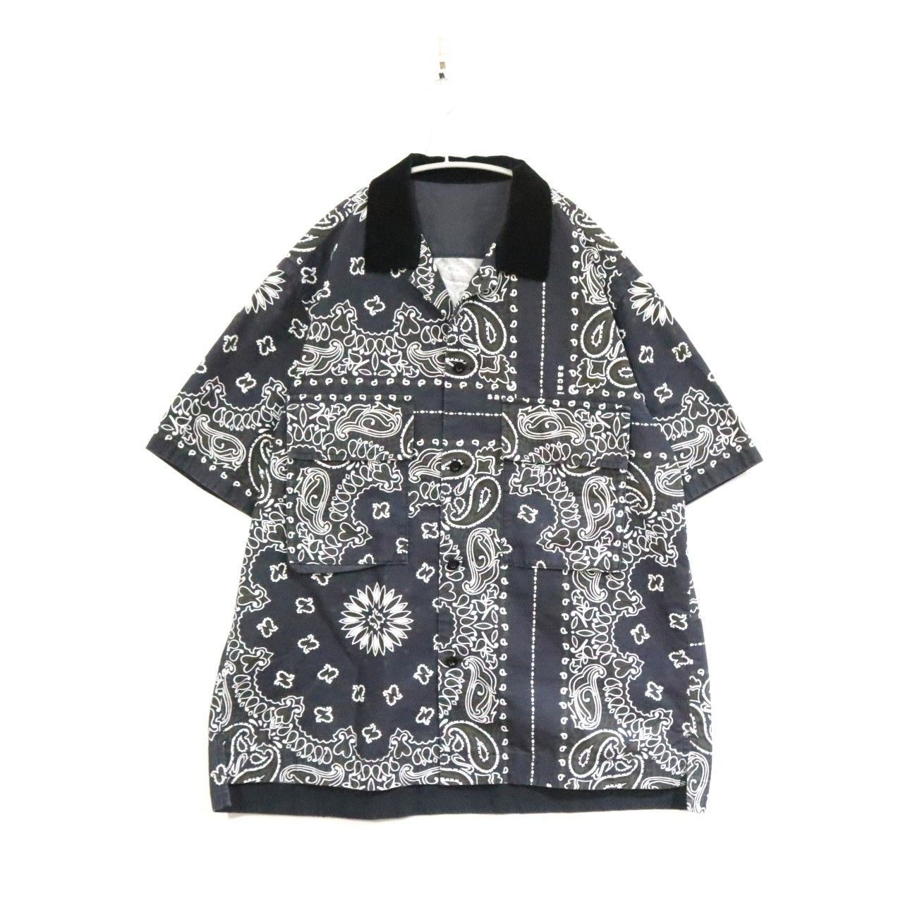 23SS サカイバンダナペイズリー半袖シャツ23-03153m