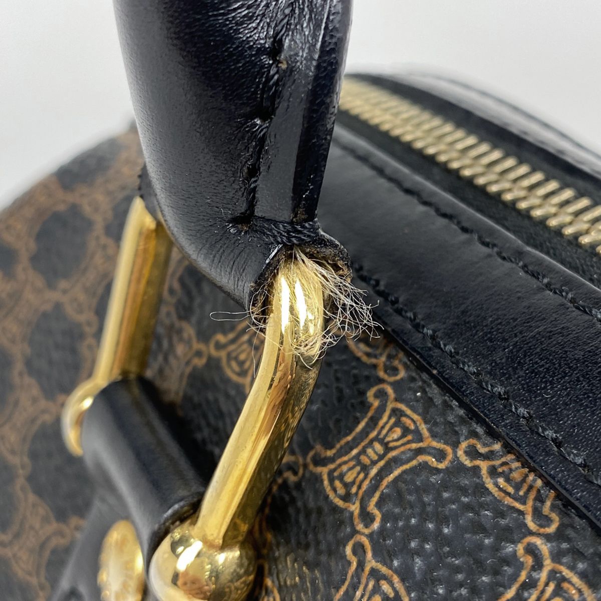セリーヌ CELINE マカダム柄 ハンドバッグ ミニボストン