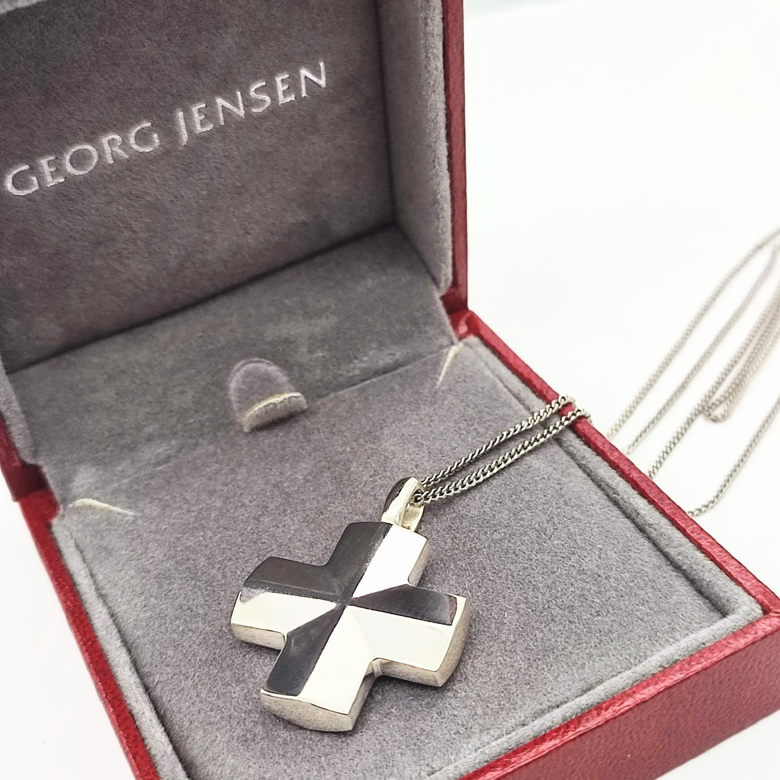 美品 ネックレス ♯260A ジョージジェンセン/  美品】ジョージジェンセン クロスネックレス 260A シルバー925