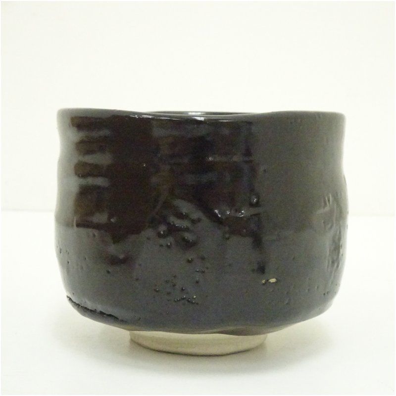 逢絢亭・新品】茶道具 茶碗 京焼 乾山 紫陽花寺の図 内黒塗 壱休窯 共