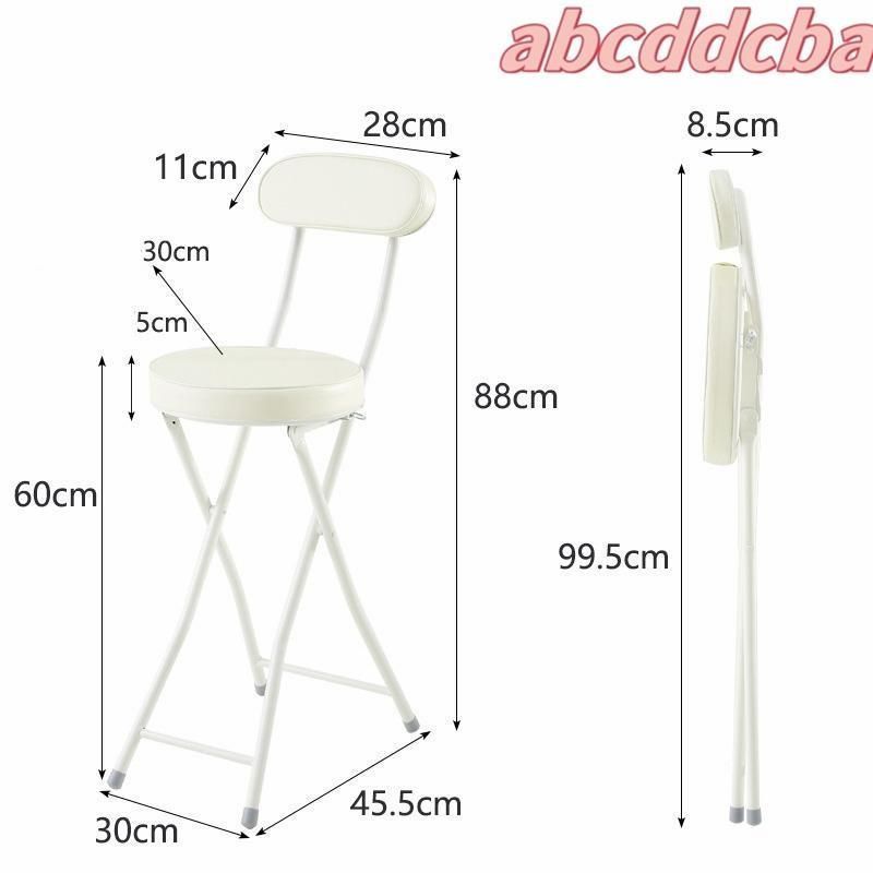 ハイチェア 背もたれ付き 折りたたみ カウンターチェア おしゃれ 座面高60cm クッション チェアパイプ椅子 飲食店 キッチンチェア ダイニング 完成品