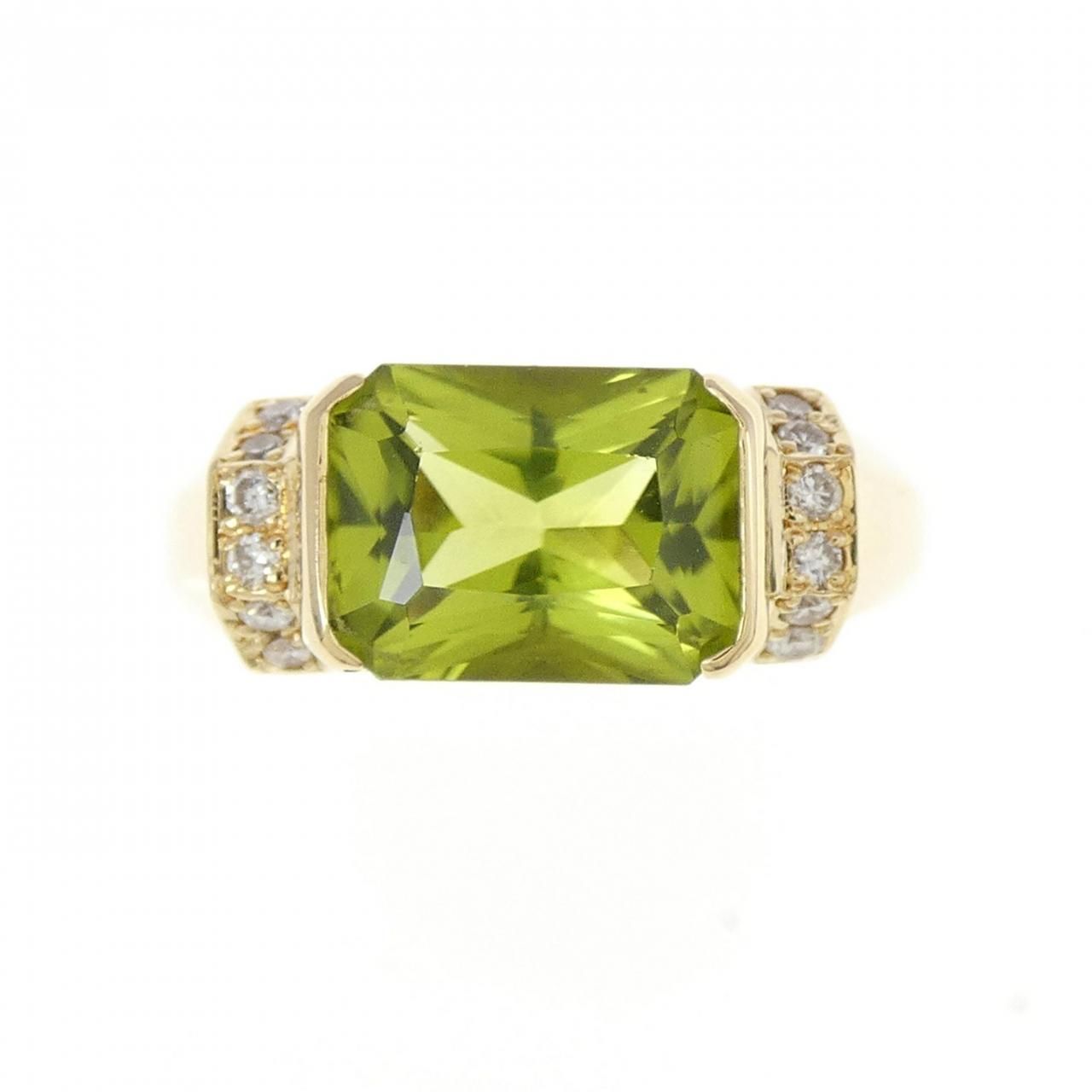 K18YG ペリドット リング 2.30CT - メルカリ 
