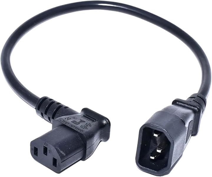 Acid 90 度 IEC320 C13 C14 パネルマウント電源ケーブル下 左 直角 メス オス電源ケーブル 0.3m 9,728円