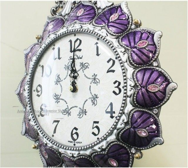 Sunnyday両面時計-violet 時計 おしゃれ インテリア プレゼント