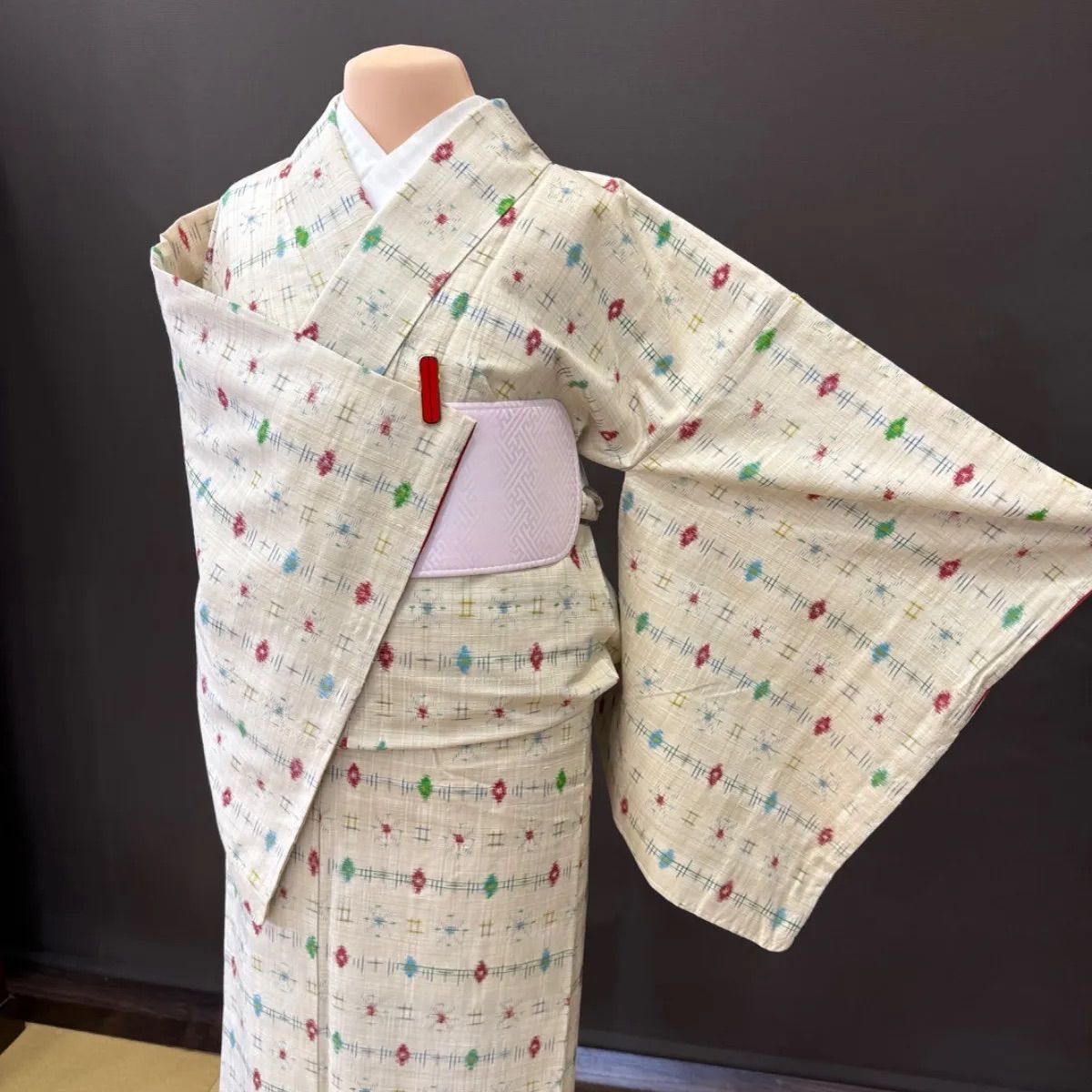 大島紬　着物　美品　袷 sb13926_1.jpg