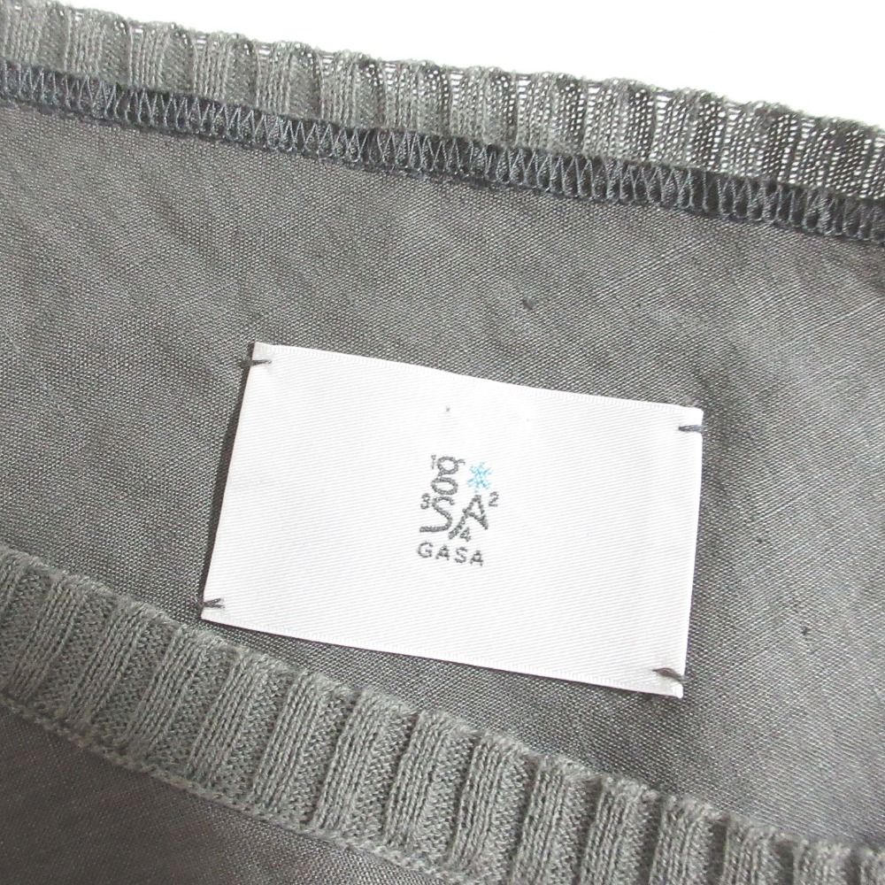 美品 gasa ガサ ドルマンスリーブ ニットカットソー カーキ レディース 古着 中古 USED 美品 gasa ガサ ドルマンスリーブ ニットカットソー カーキ