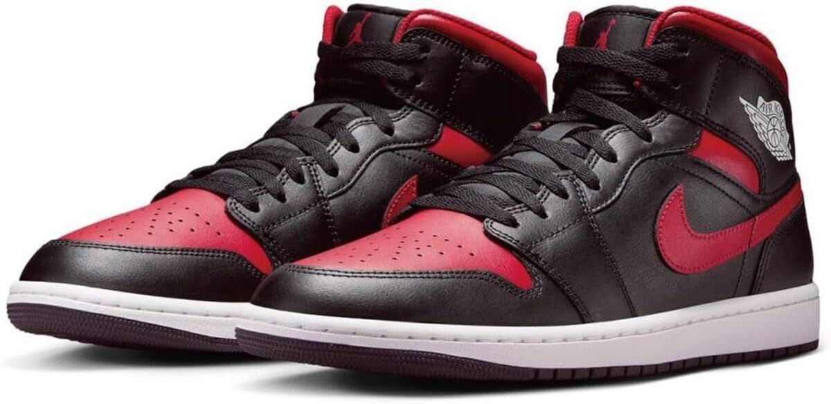 ナイキ エア ジョーダン 1 ミッド AIR JORDAN 1 MID ブラック|レッド DQ8426-067 25.0cm 25.0 cm