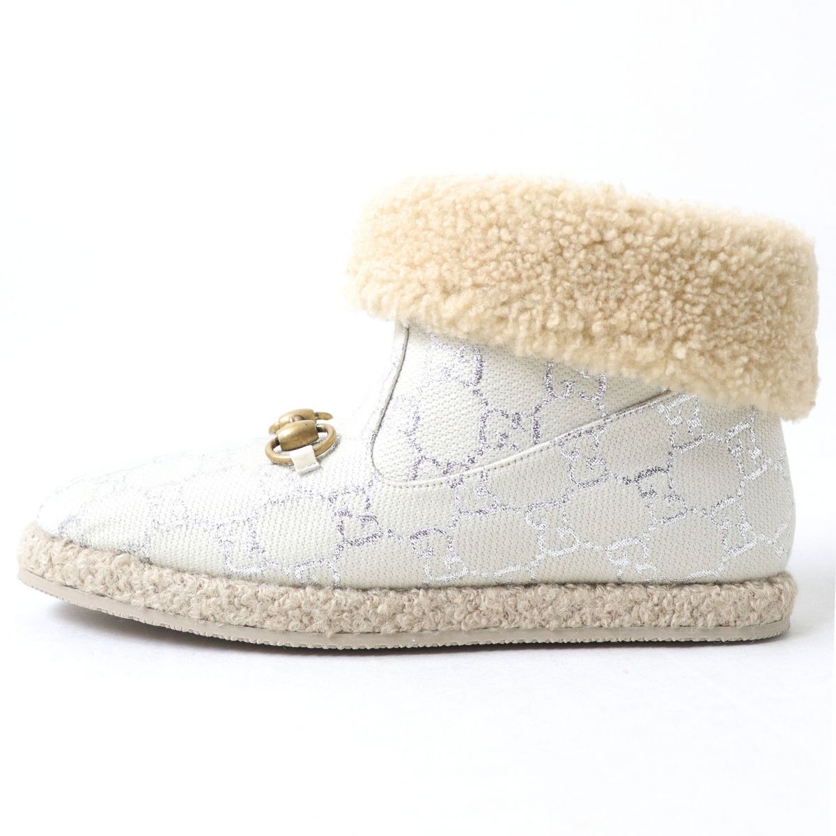 未使用品◇GUCCI グッチ 629086 GG柄 ラメ入り ホースビット付 リアル