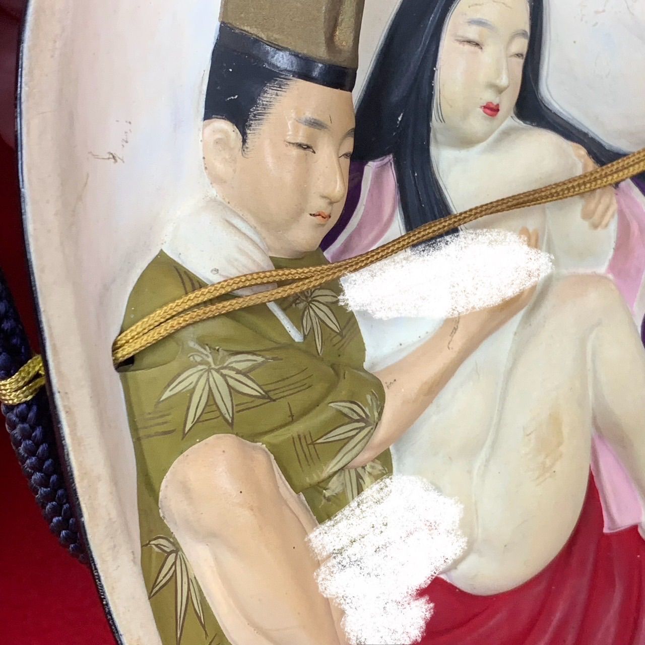 希少 能面 小面 壁掛け 陶器 春画 骨董 裏絵 レトロ 嫁入り道具 珍品