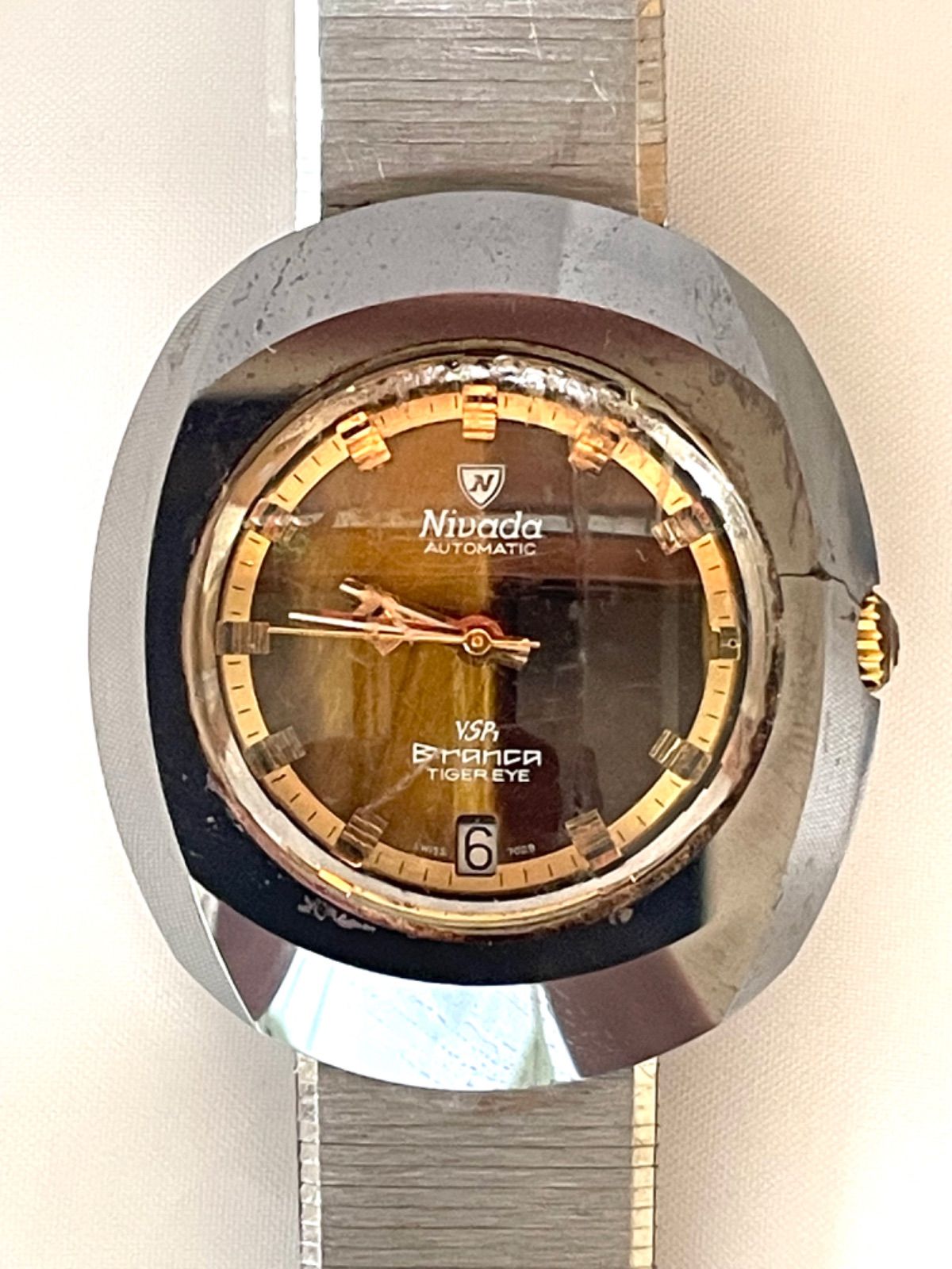OH済　ニバダ　ウルトラマチック36000 アンティーク自動巻時計　NIVADA自動巻です