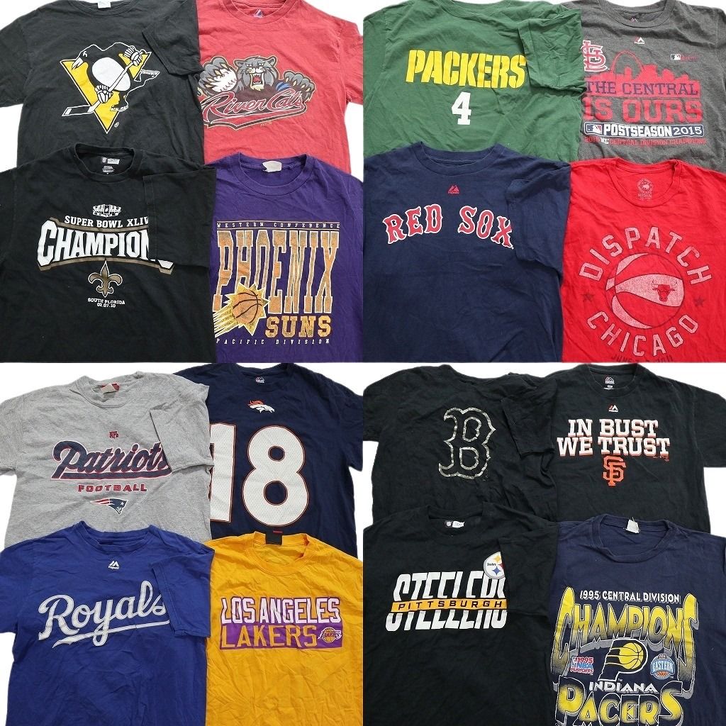 古着卸 プロチーム 半袖Tシャツ 16枚セット メンズ M NBA NHL NFL MLB パッカーズ スティーラーズ 古着 NA2502