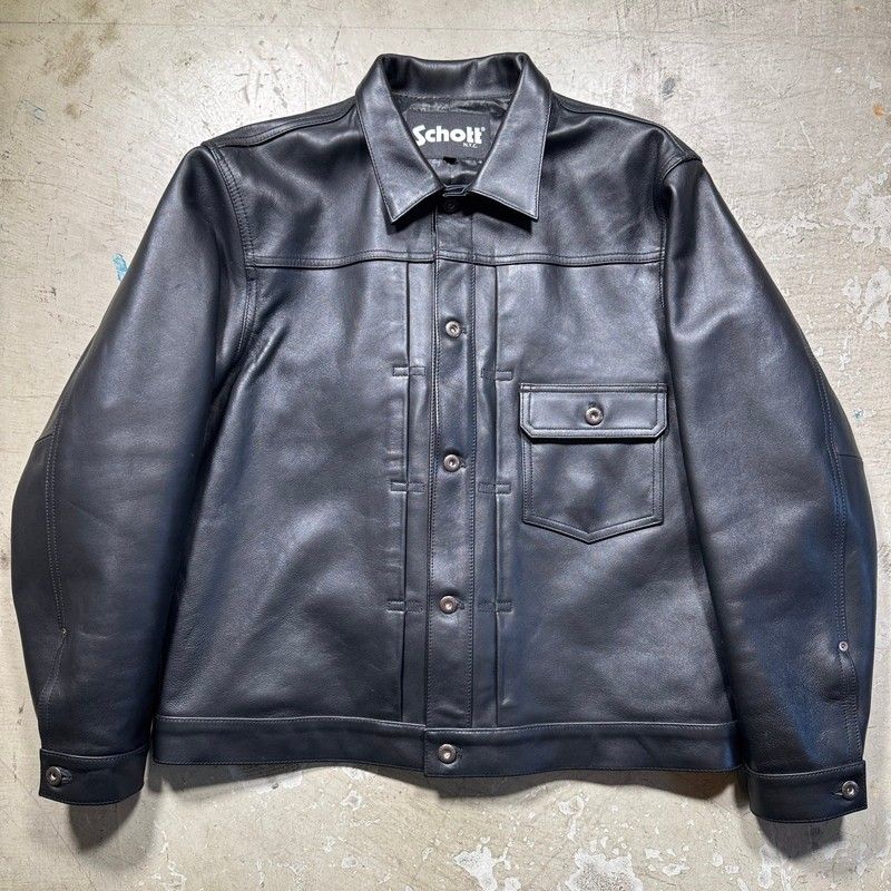 美品 schott 1st type leather jacket サイズL Schott N.Y.C 革ジャン ライダース Schott/ショット/SHEEP