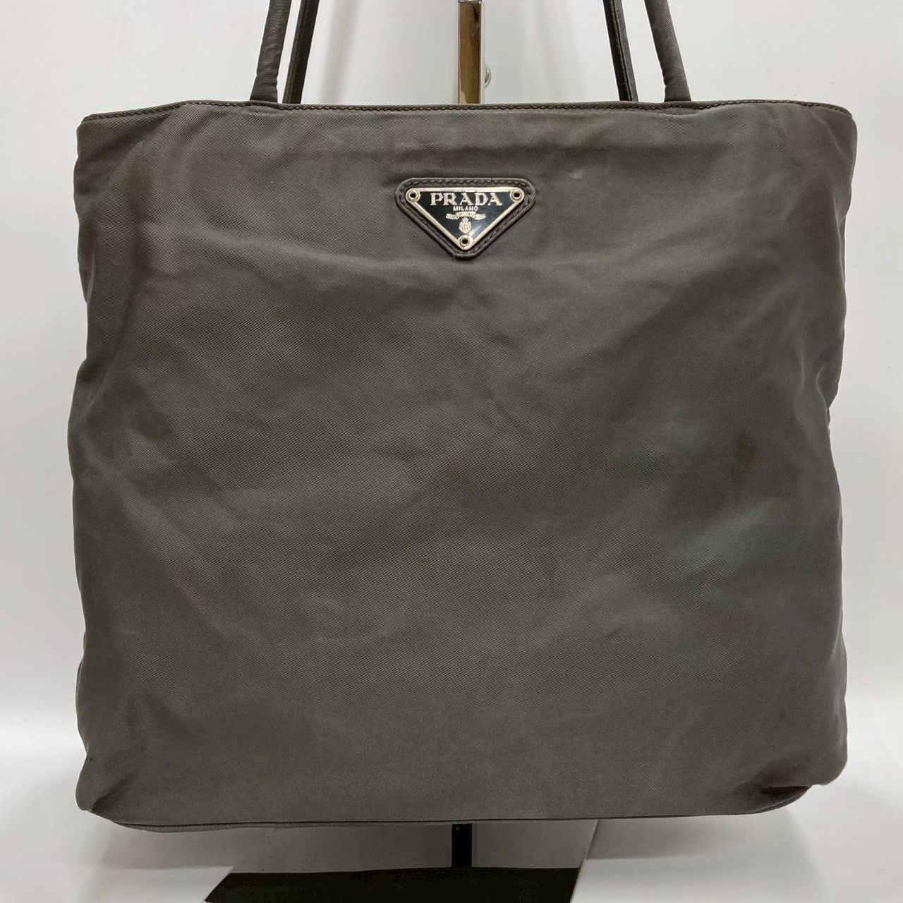 ☆M27 PRADA プラダ ナイロン トートバッグ 三角ロゴ 白タグあり