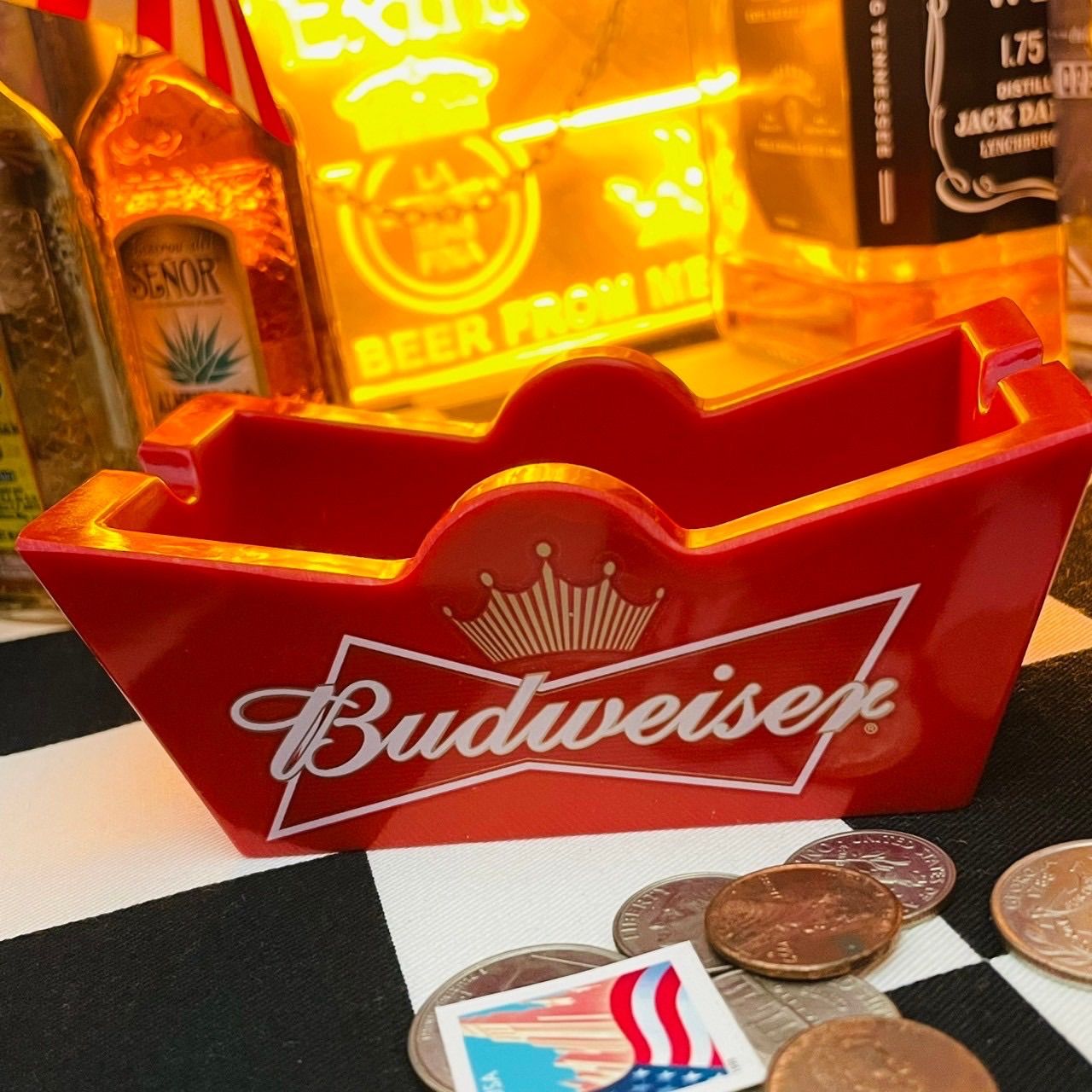 新品 未使用品 budweiser バドワイザー 織り成す 灰皿 アシュトレー