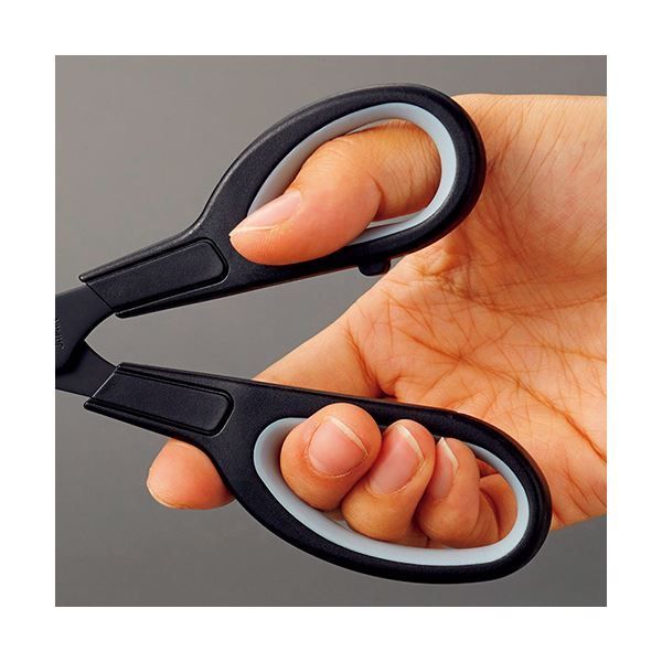 まとめ TANOSEE フッ素はさみ 刃渡り85mm ブラック 1本 ×10セット