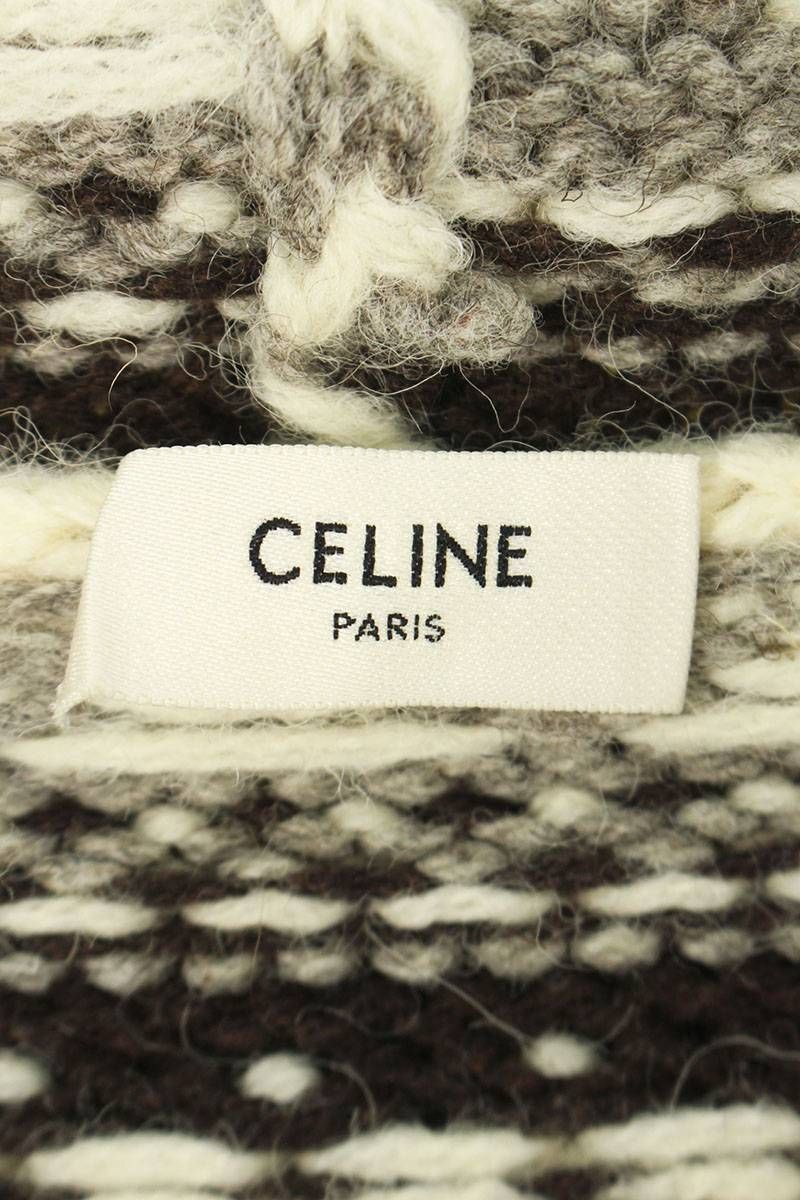 セリーヌ CELINE オーバーサイズ バハシェトランドジャカードニット XS