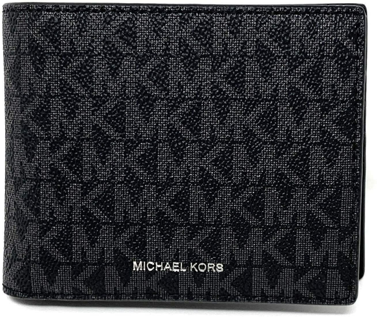 Michael Kors メンズ クーパー 札入れ パスケース財布， ミニマリスト， ブラック， One Size 
