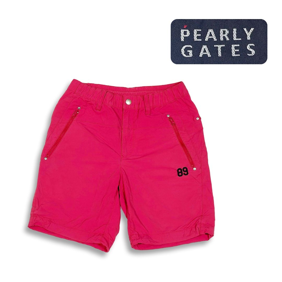 PEARLY GATES ピンク ハーフパンツ新品 サイズ3 パーリーゲイツ ハーフ