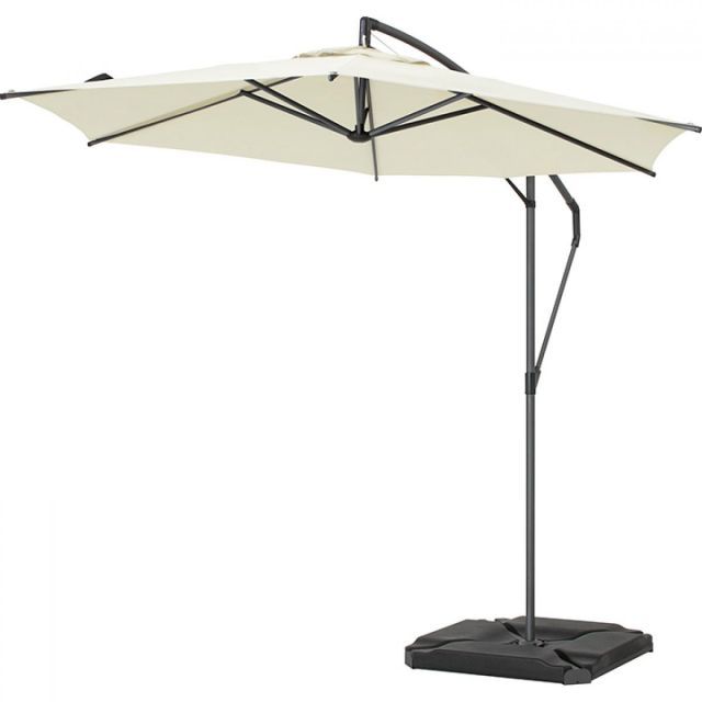 タカショー TAKASHO EGプッシュハンギングパラソル 2.5m オフホワイト D ガーデンパラソル 庭 日よけ SHR-H05W