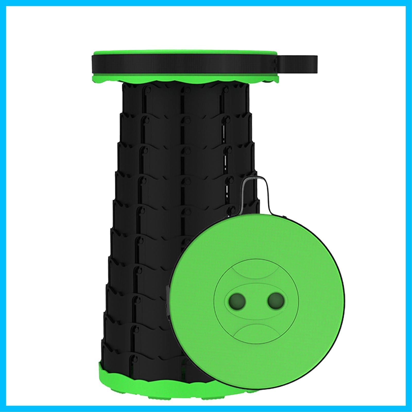 【在庫処分】折り畳み椅子 折りたたみ椅子 軽量 小型 コンパクト 高さ調整可能 持ち運び 防水 耐荷重 Rikopin(リコピン) 130kg アウトドア キャンプ チェア 携帯 スツール 低い 風呂 釣り フェス 運動会 観戦 屋内 屋外用 (グリーン)