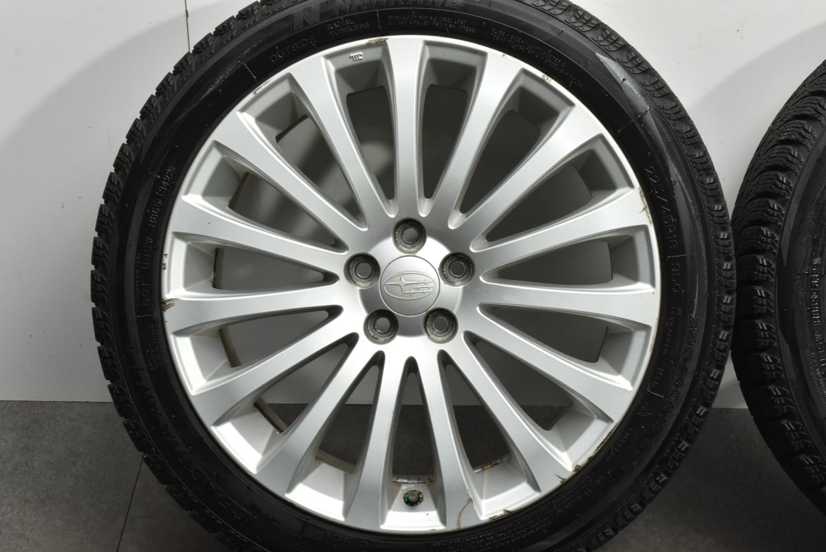 バリ溝】スバル BR BM レガシィ ツーリング 純正 18in 7.5J +55 PCD100