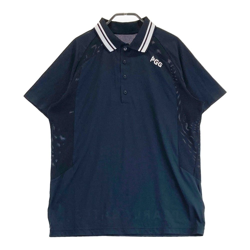 PGG メンズポロシャツ ネイビー サイズ6 pggゴルフメンズポロシャツサイズ6 PGG ピージージーゴルフポロシャツ
