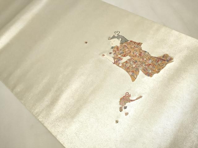 平和屋着物○西陣 長嶋成織物 ながしま帯 加賀友禅の巨匠 初代 由水十  