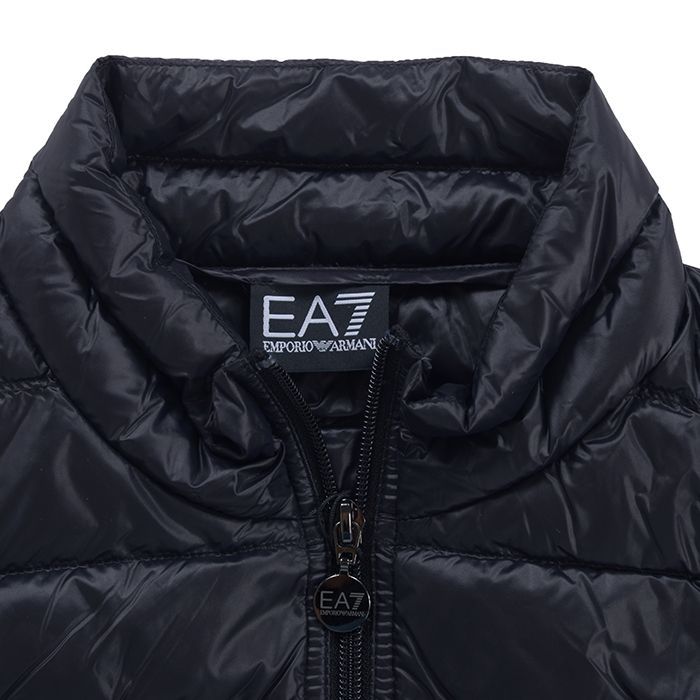 【2色展開】EA7 EMPORIO ARMANI イーエーセブン エンポリオアルマーニ DOWN JACKET 8NPQ01 PN29Z 1200 / 8NPQ01 PN29Z 1578 ブラック / ナイトブルー メンズ ジャケット ダウンベスト アウター ライト 薄手 軽量 スリム 黒 青 ロゴ(arn0005)1.ブラックXS 2色展開】EA7 EMPORIO ARMANI イーエーセブン エンポリオアルマーニ