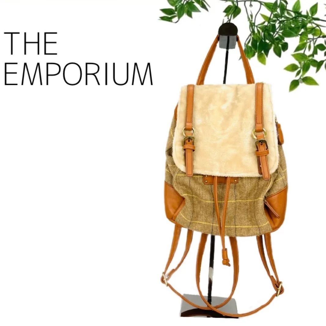 美品＊ THE EMPORIUM ジエンポリアム 冬用 ボア レディース リュック