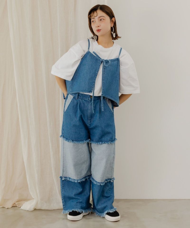 SCOLAR スカラー　パッチワークデニムパンツ M スカラー / パッチワークデニムパンツ | ITEM,Bottoms | アバン
