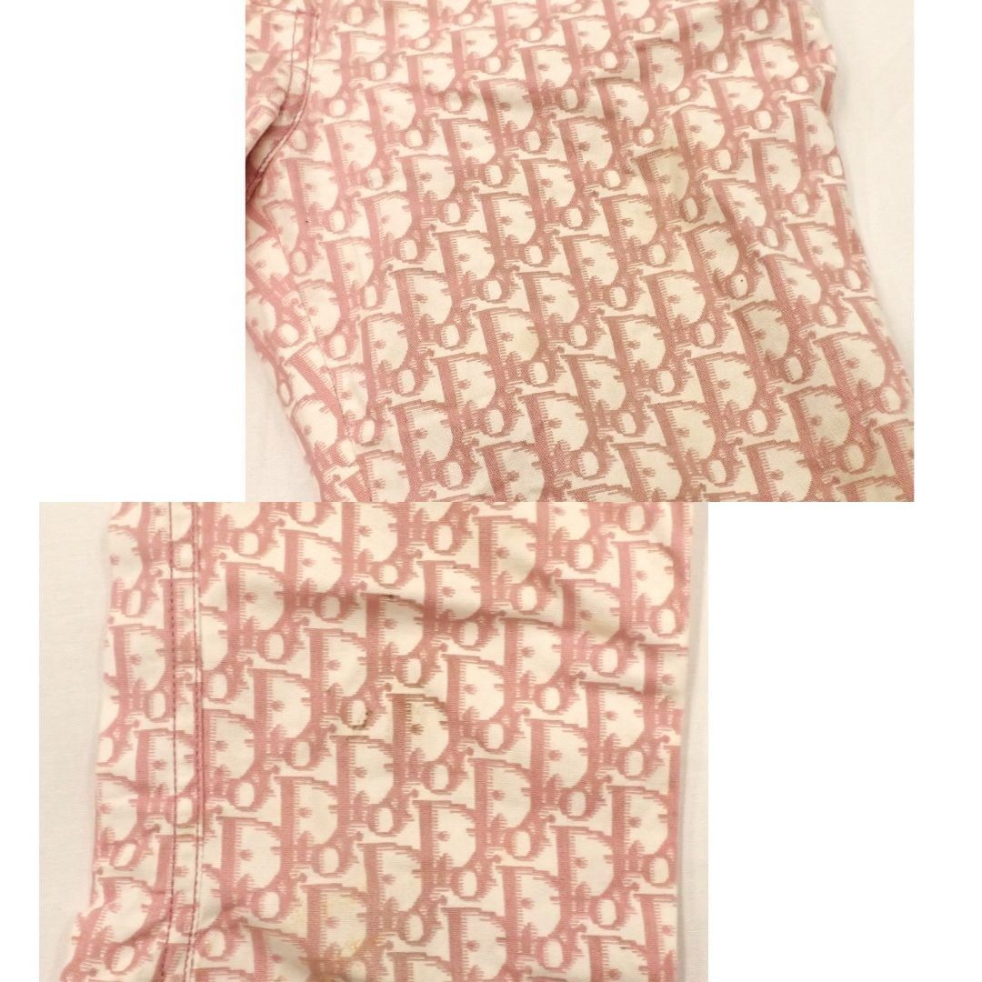 💗【Christian Dior ガリアーノ期 トロッター柄 7分丈パンツ】ピンク