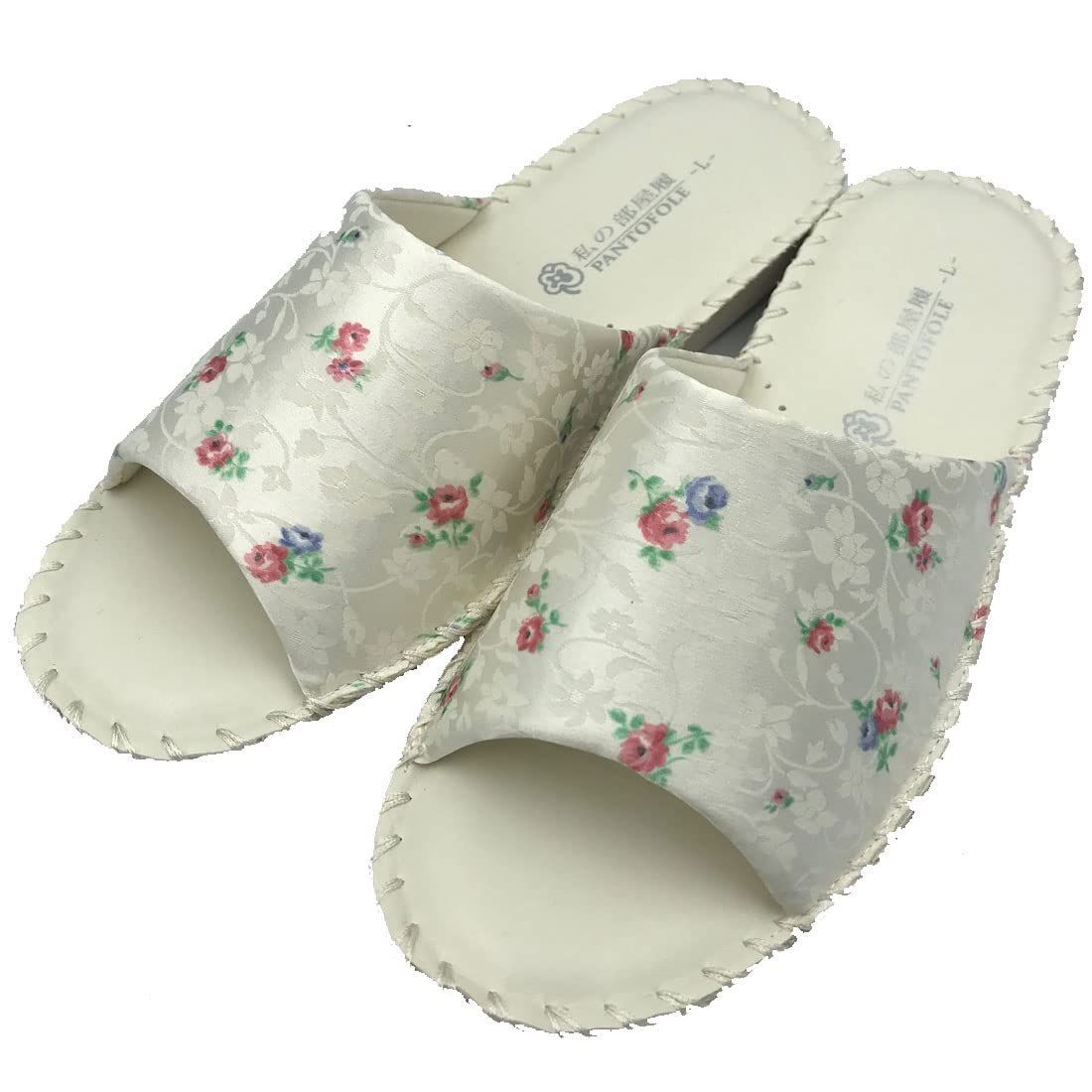【人気商品】ルームシューズ 花柄 レディース かわいい スリッパ 女性 スリッパ 室内履き 来客用 部屋履き 軽い パンジー やわらかい フラワー 軽量 手編み [Pansy] 合成皮革 合皮 婦人 パントフォーレ