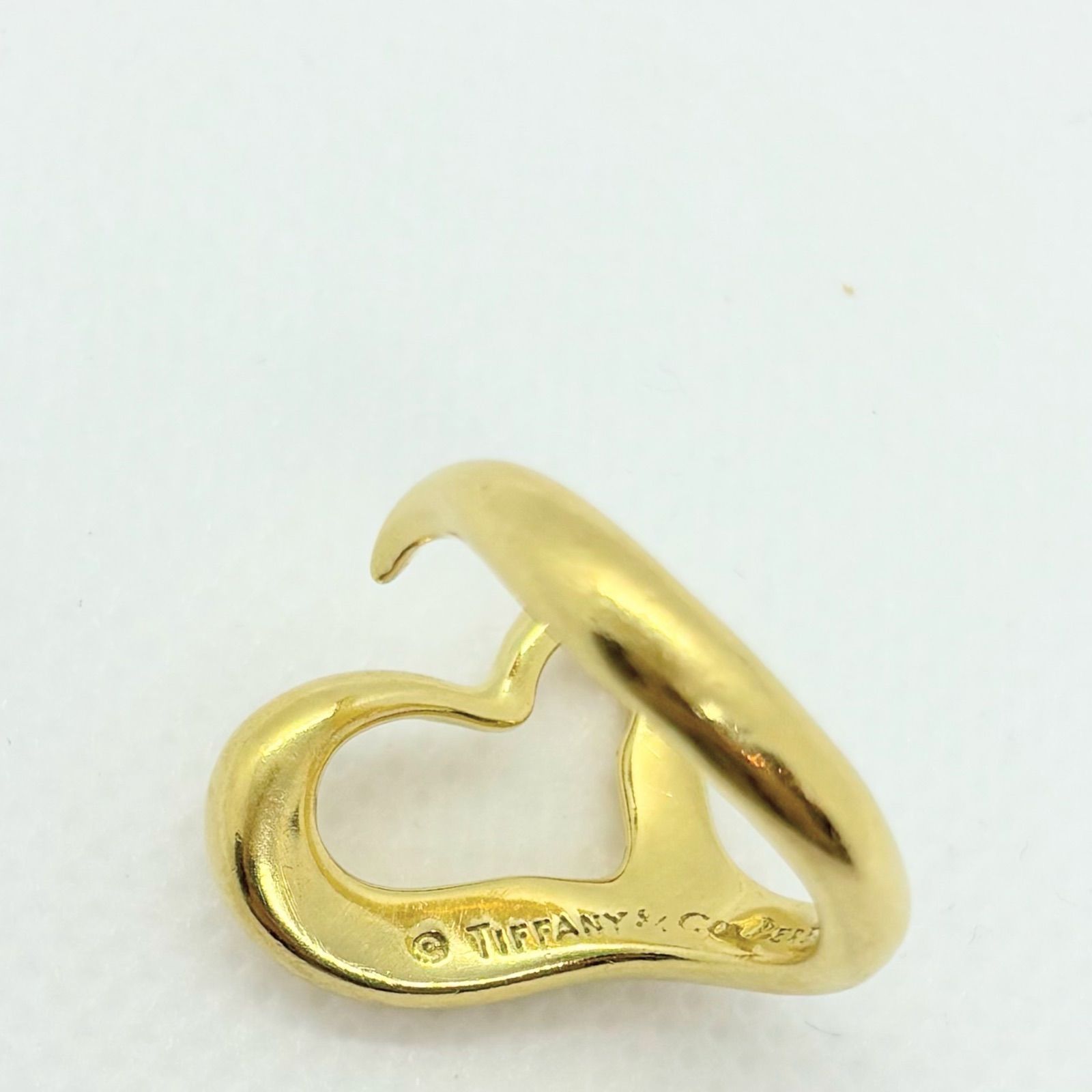 ティファニー TIFFANY＆CO オープンハートリング ゴールド Au750  