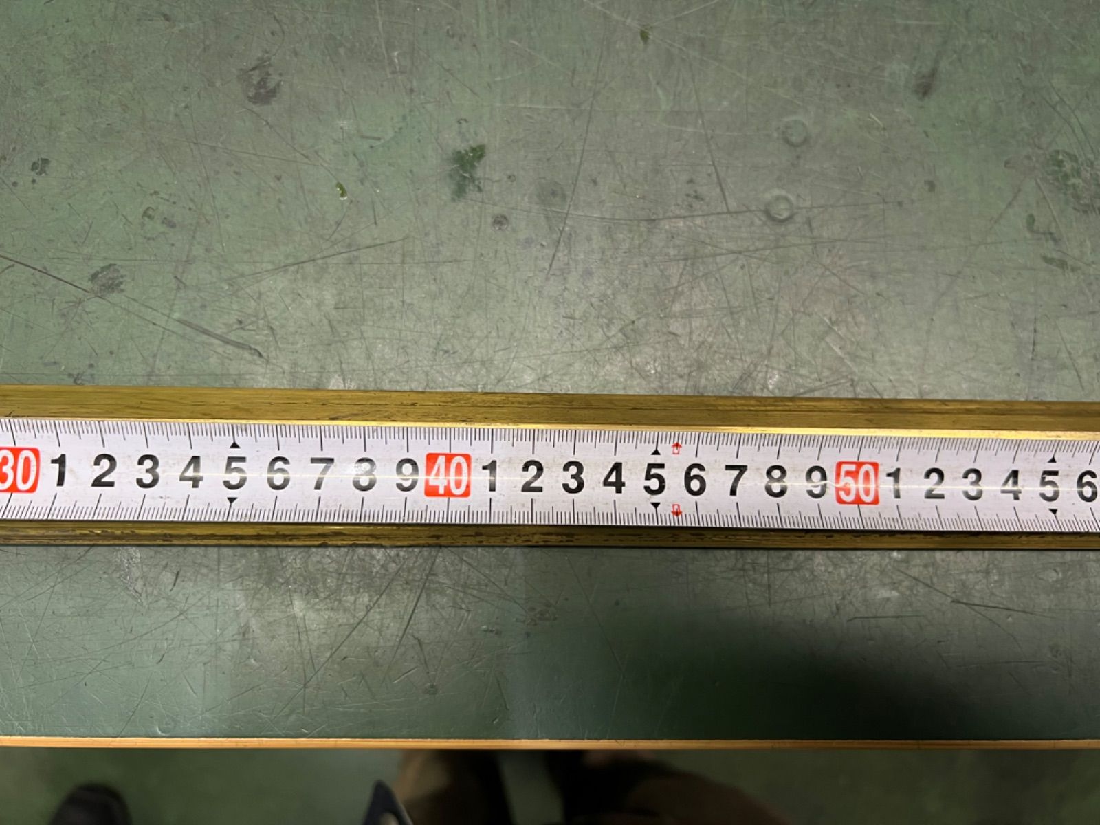 真鍮六角棒　対辺35mm　長さ1110mm　1本 外径素材肌　金属材料　端材