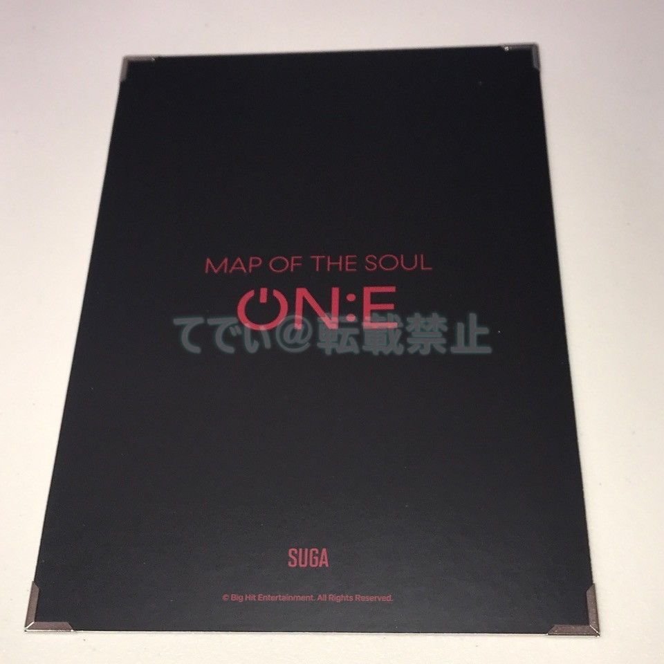 BTS 直筆サイン「MAP OF SOUL ON:E」プレミアムフォト BTS SUGA 直筆サイン「MAP OF SOUL ON:E」プレミアムフォト