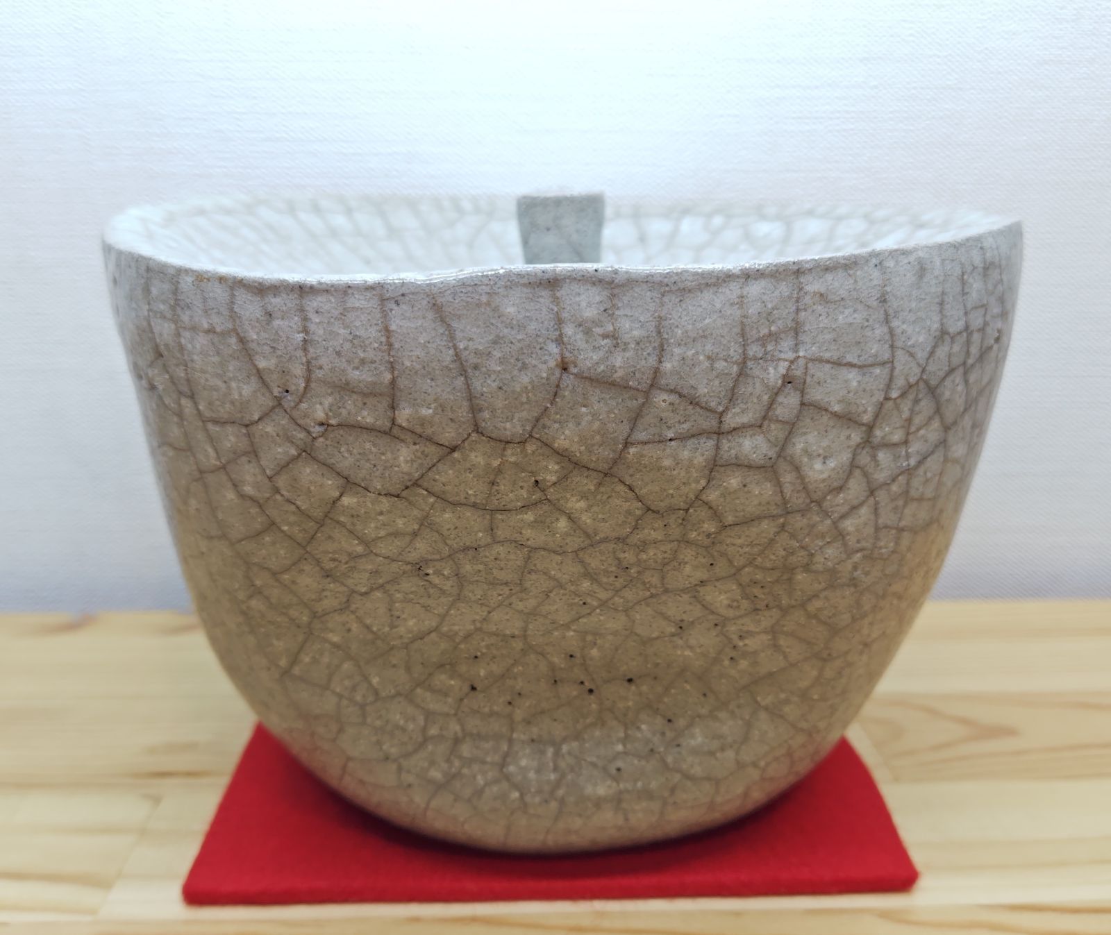 逢絢亭 茶道具 水指 大樋焼 白釉 裏千家書付 大樋年雄 共箱入り