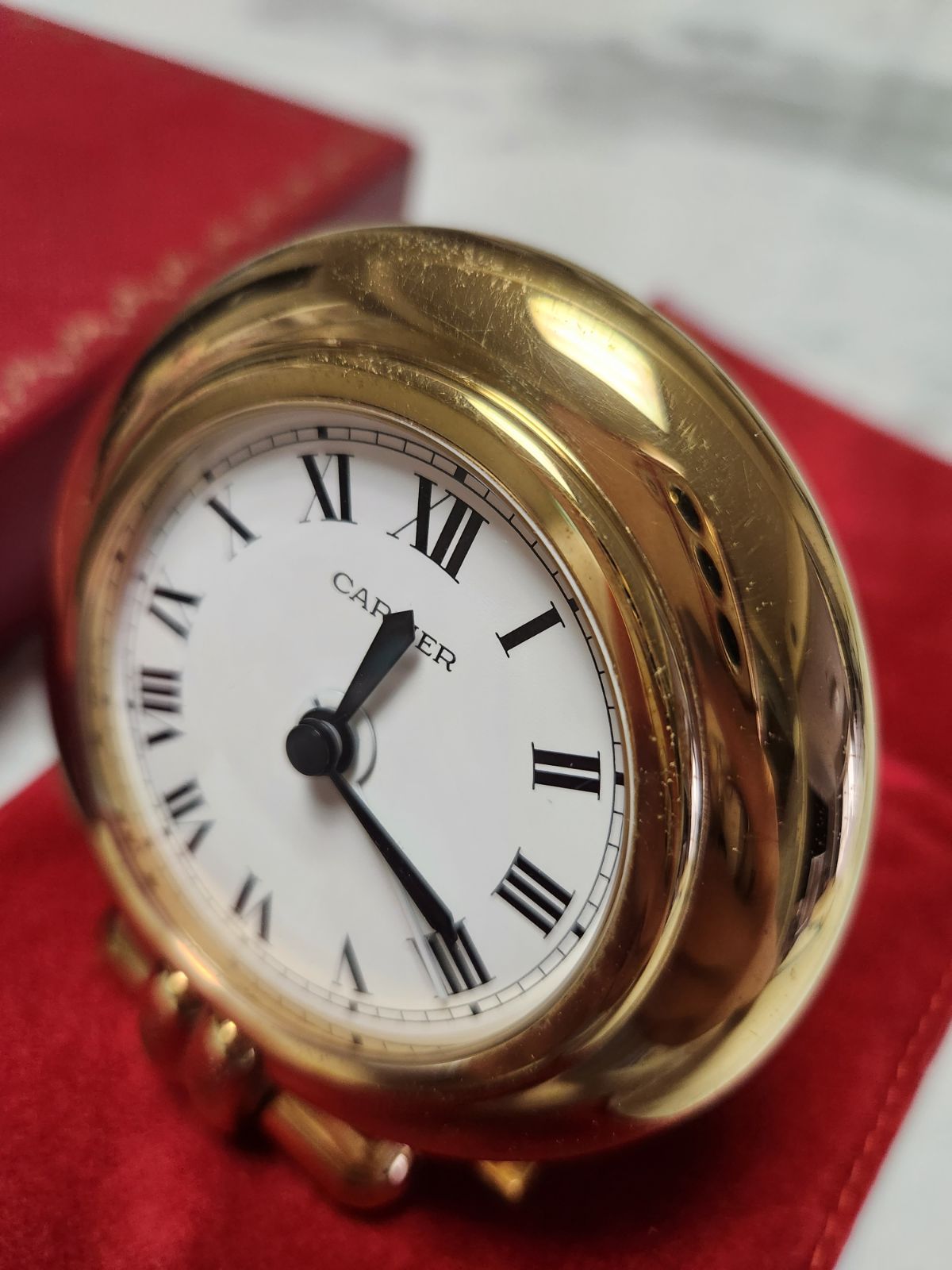 Cartier カルティエ コリゼトラベルクロック 置き時計 ゴールド