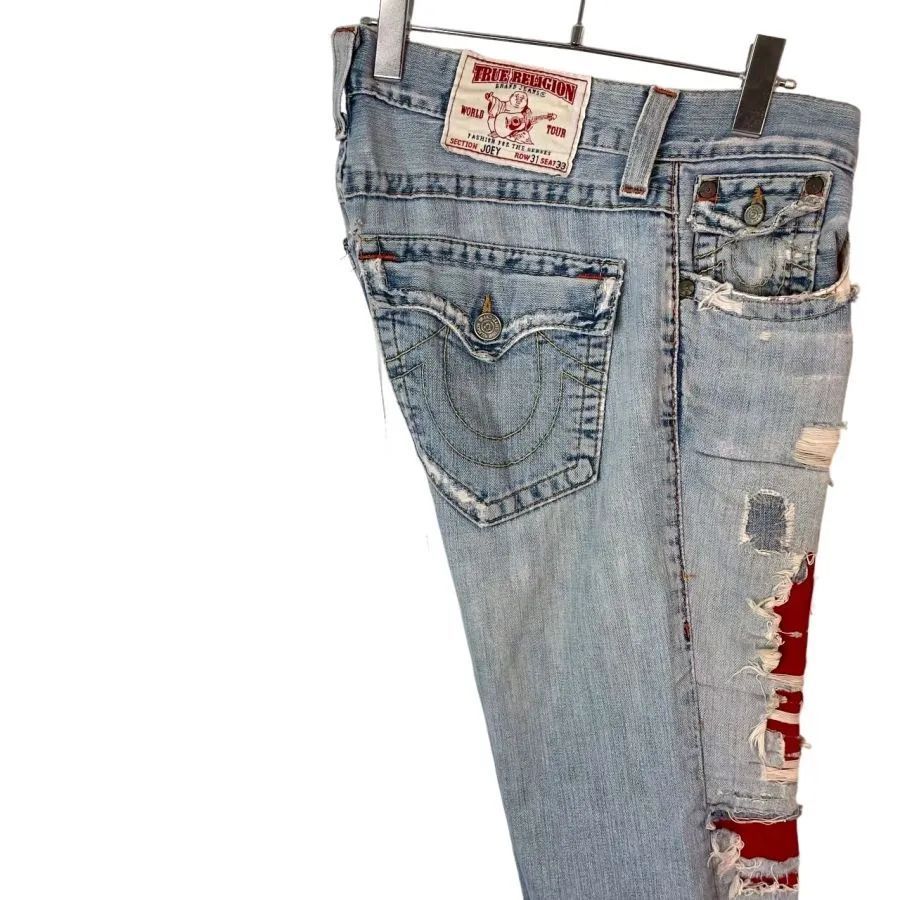 美品✨TRUERELIGION/トゥルーレリジョン ダメージ加工 フレア y2k y2k トゥルーレリジョン デニムパンツ LILY フレア USA製【25