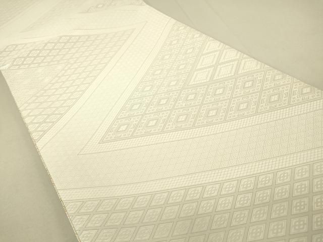 平和屋着物▽佐賀錦 本場筑前博多織 両面 全通柄袋帯 菱文 金糸