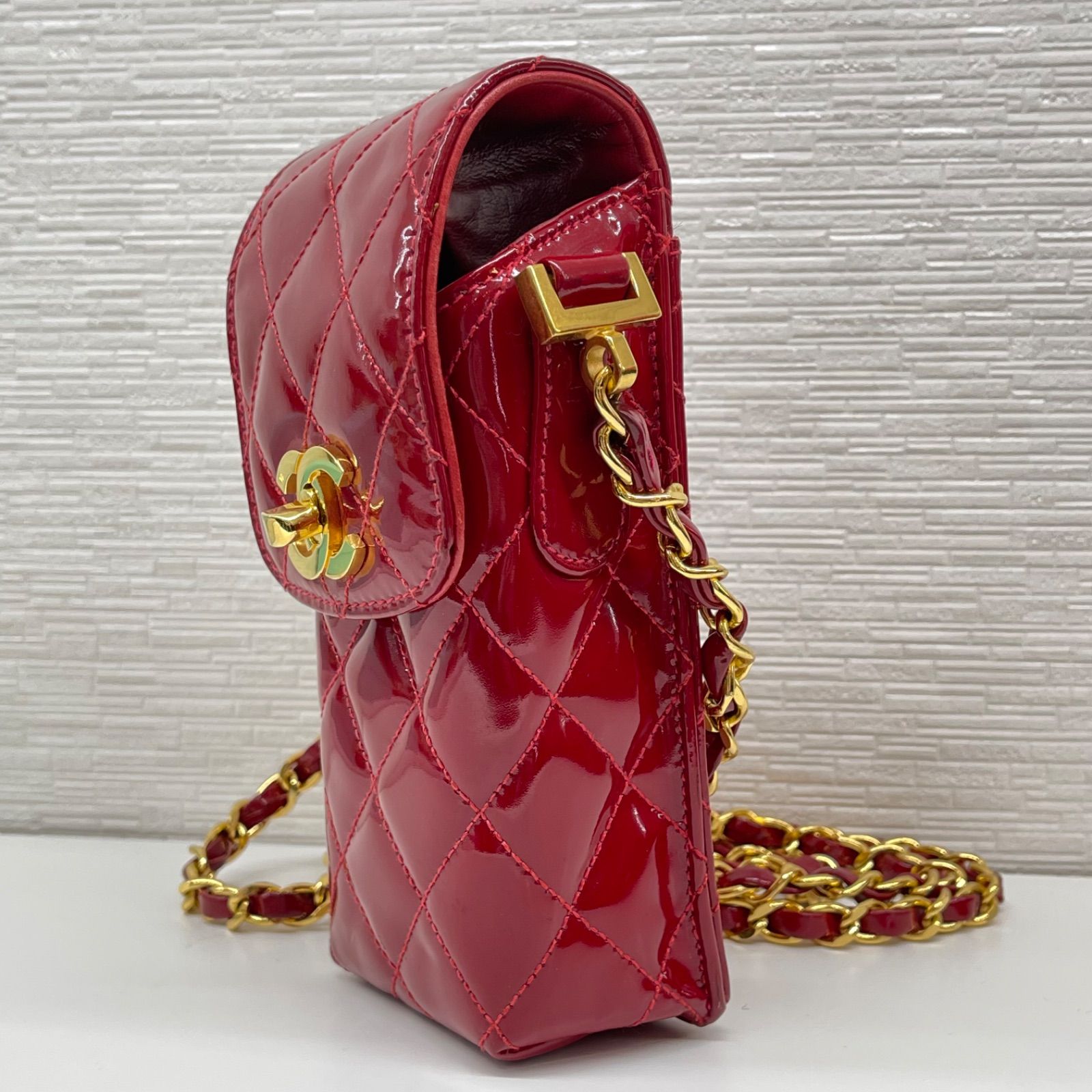 VINTAGE シャネル マトラッセ30cm ジャンボ パテント レッド 楽天市場】［PR］【美品】CHNEL シャネル マトラッセ チェーン
