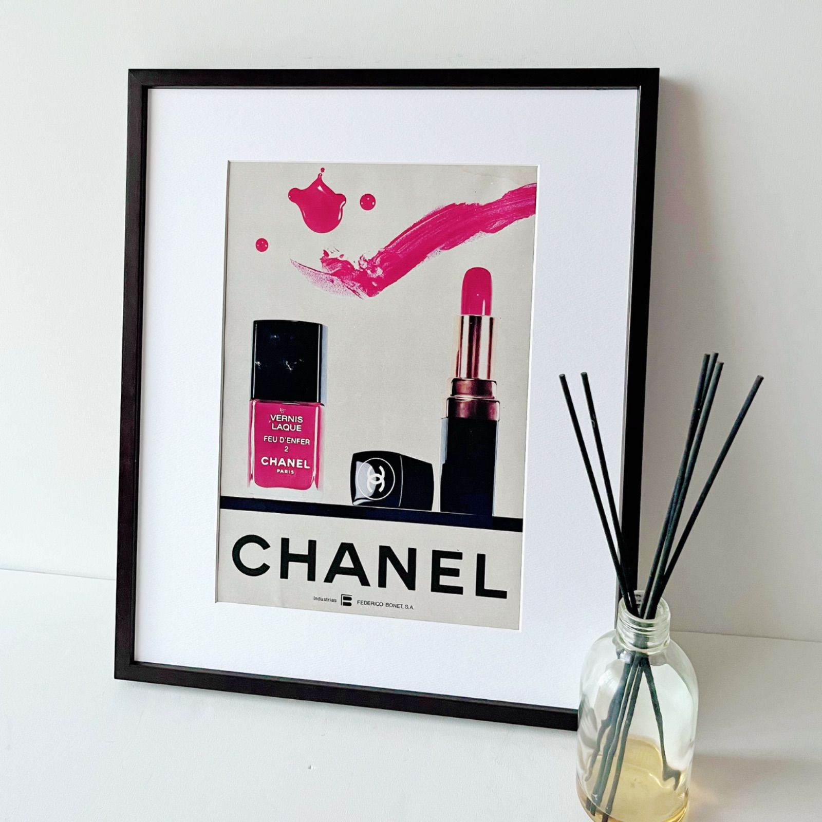 クリシュナ　ポスター　額縁付き　　　　ビンテージポスター 再入荷！1978 広告＞ CHANEL シャネル ポスター ヴィンテージ