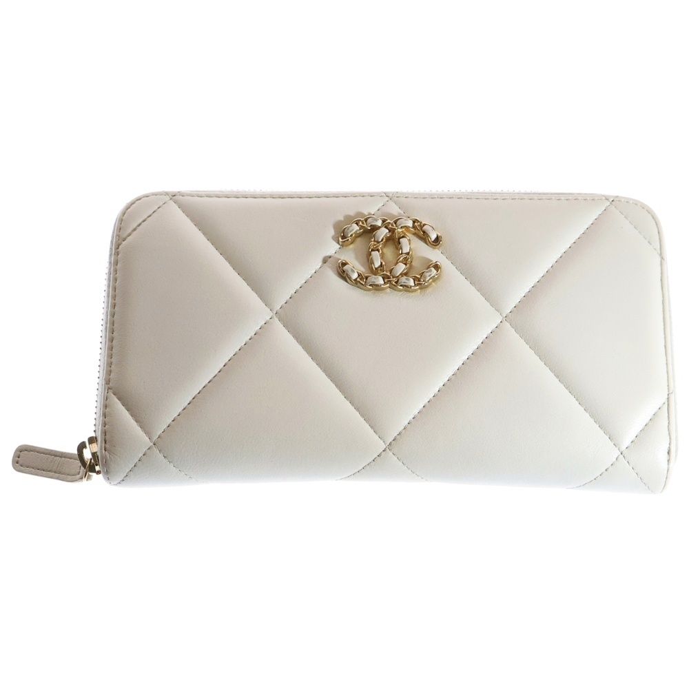 CHANEL (シャネル) シャネル19 ココマーク ラムスキン レザー